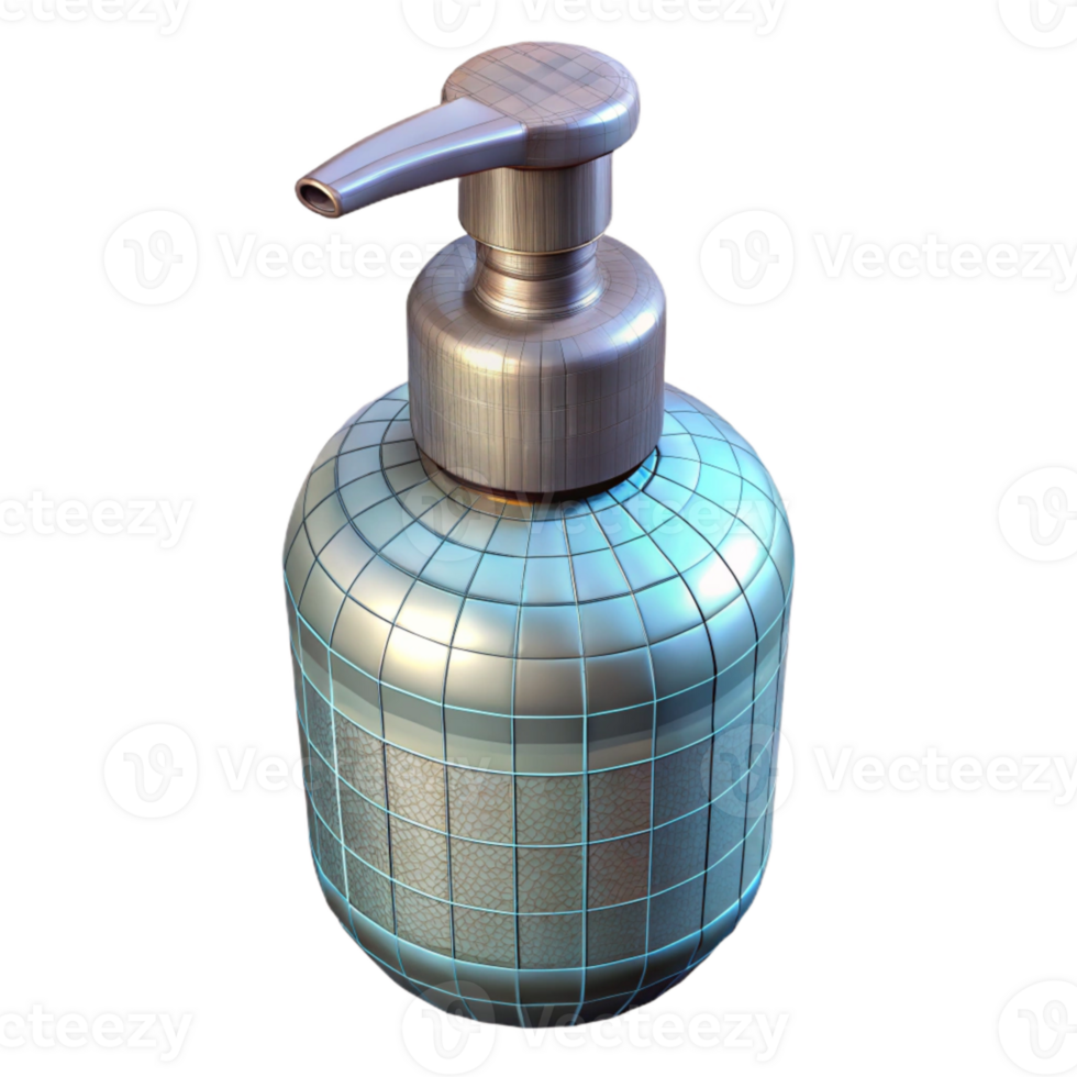 impressive traditional Glass Bottle with Pump Dispenser Cutout png