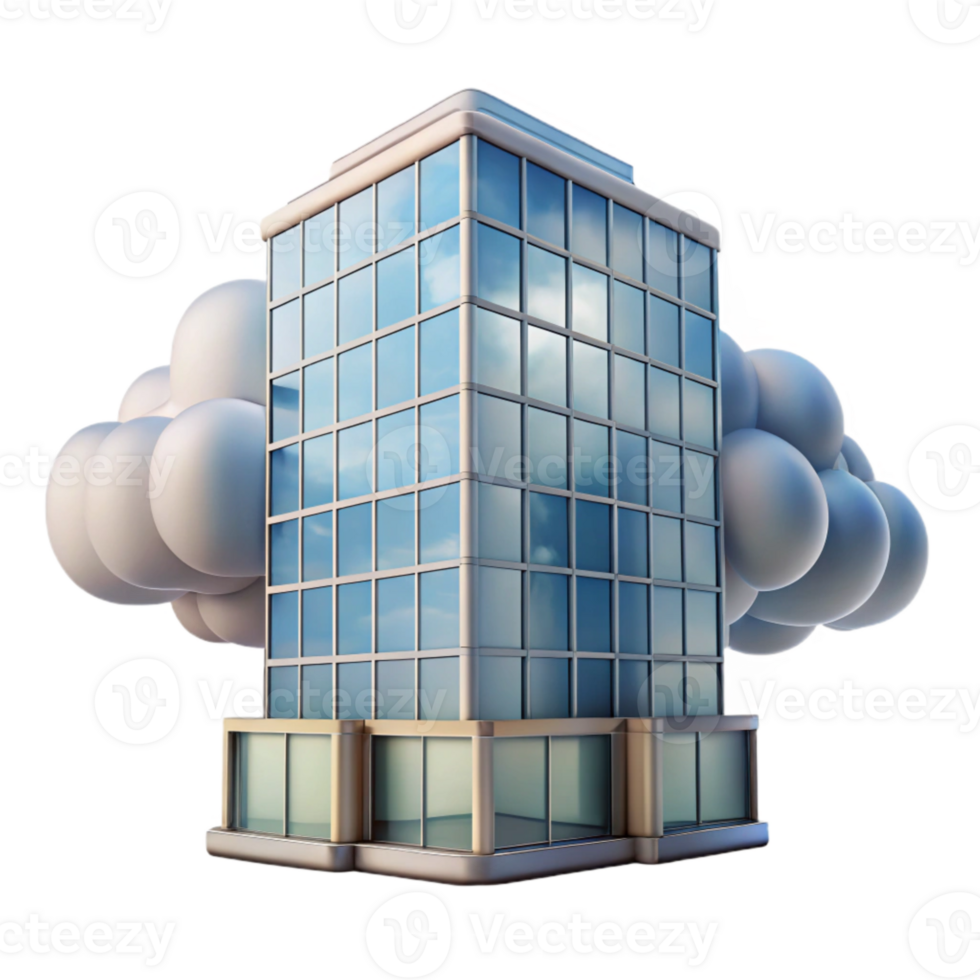 stunning traditional Glass Building Reflection Cloud Patterns Transparent Element high resolution png
