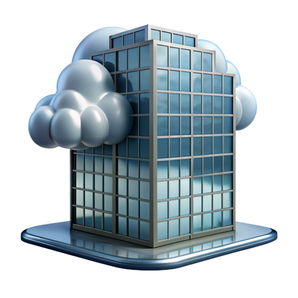 Glass Building Reflection Cloud Patterns Transparent Element png