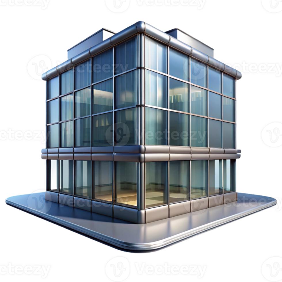 dramatic traditional Glass Building Reflection Street Scene Transparent Element genuine png