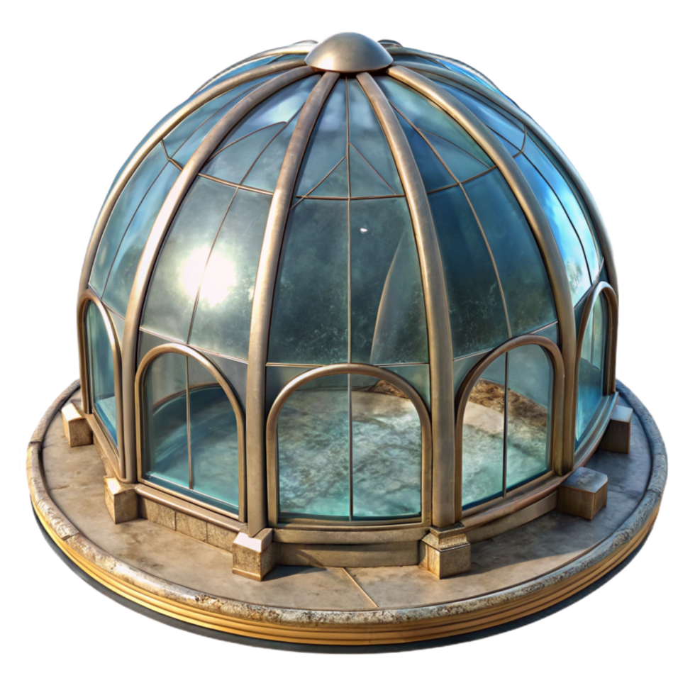 stunning classic Glass Dome Structure Architectural Detail Transparent Element high quality png