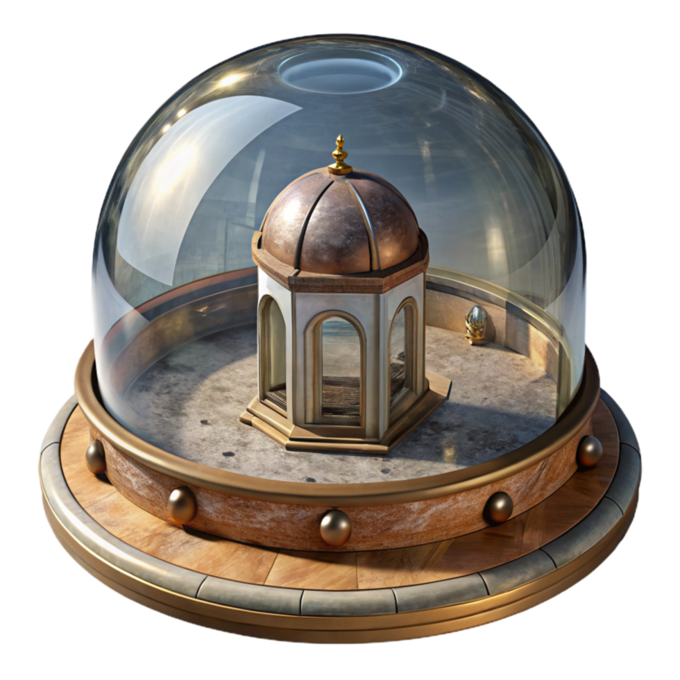 extraordinary modern Glass Dome Structure Panoramic View Transparent Element professional png