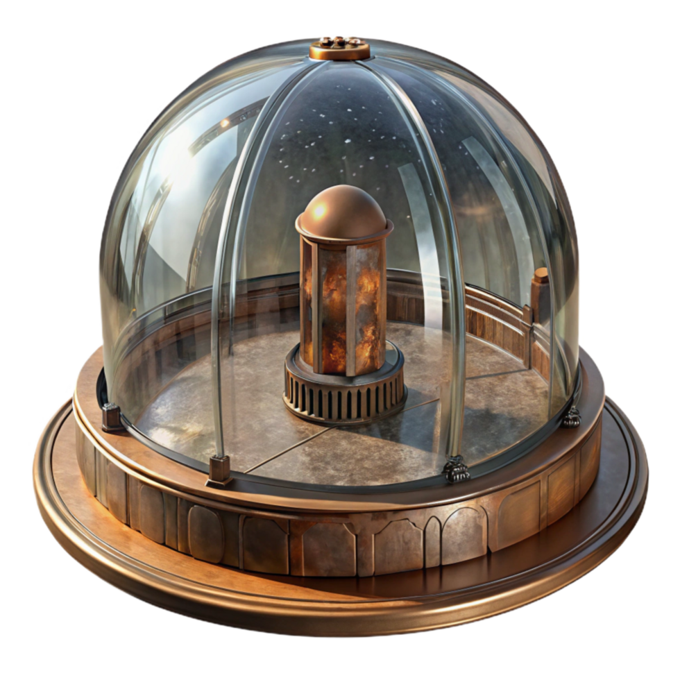 vibrant contemporary Glass Dome Structure Panoramic View Transparent Element high resolution png