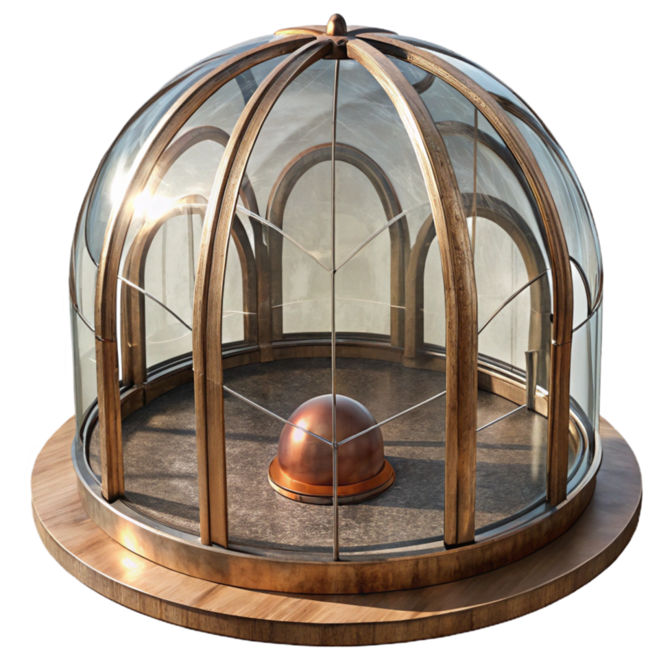 magnificent creative Glass Dome Structure Interior View Transparent Element original png