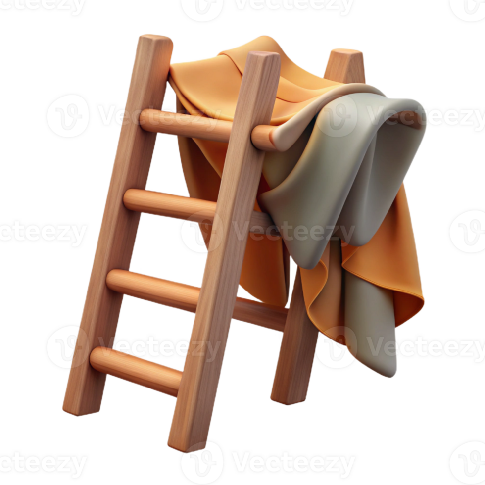 wonderful abstract Wooden Ladder with Blanket Cutout original png