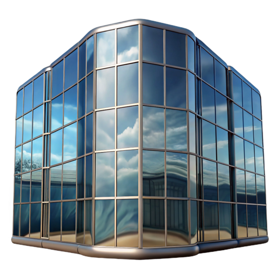 wonderful rustic Glass Facade Reflection Cutout Element genuine png