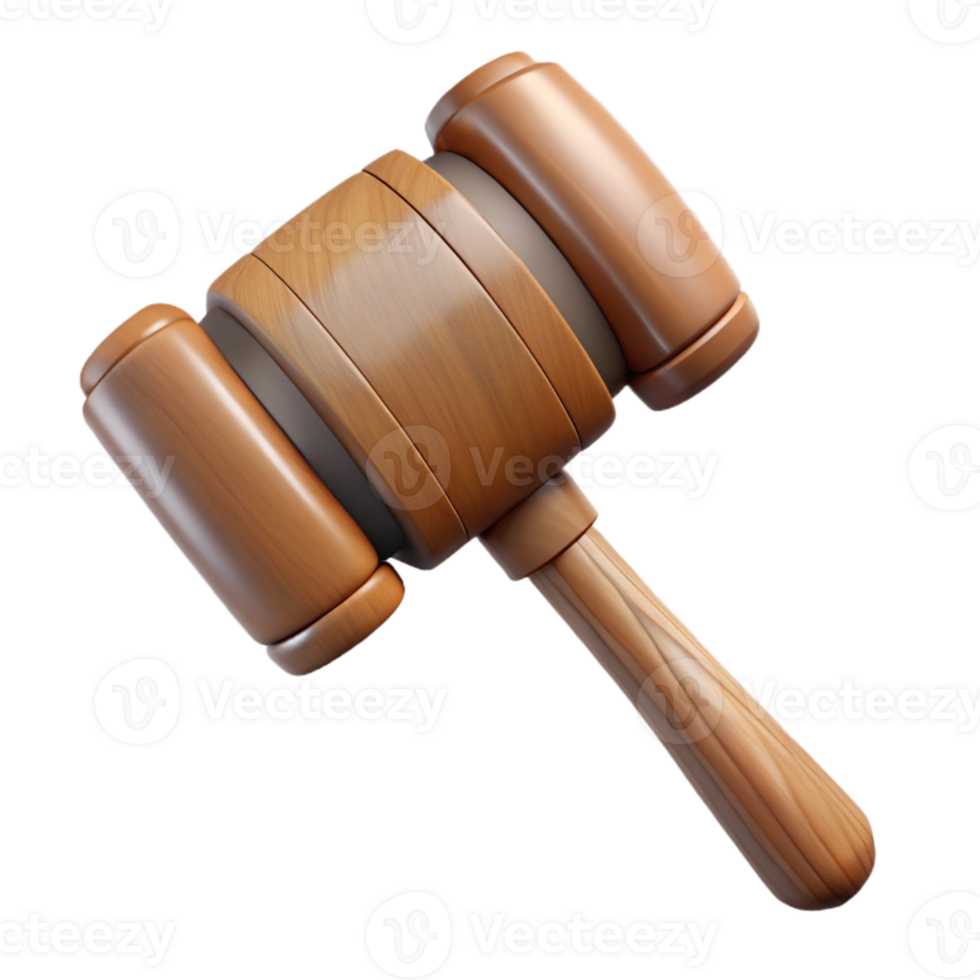 serene minimalist Wooden Mallet Side View Isolated Cutout premium png