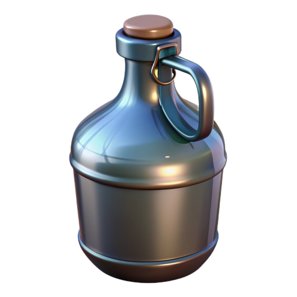 wonderful minimalist Glass Growler with Swing Top Closure Isolated premium png