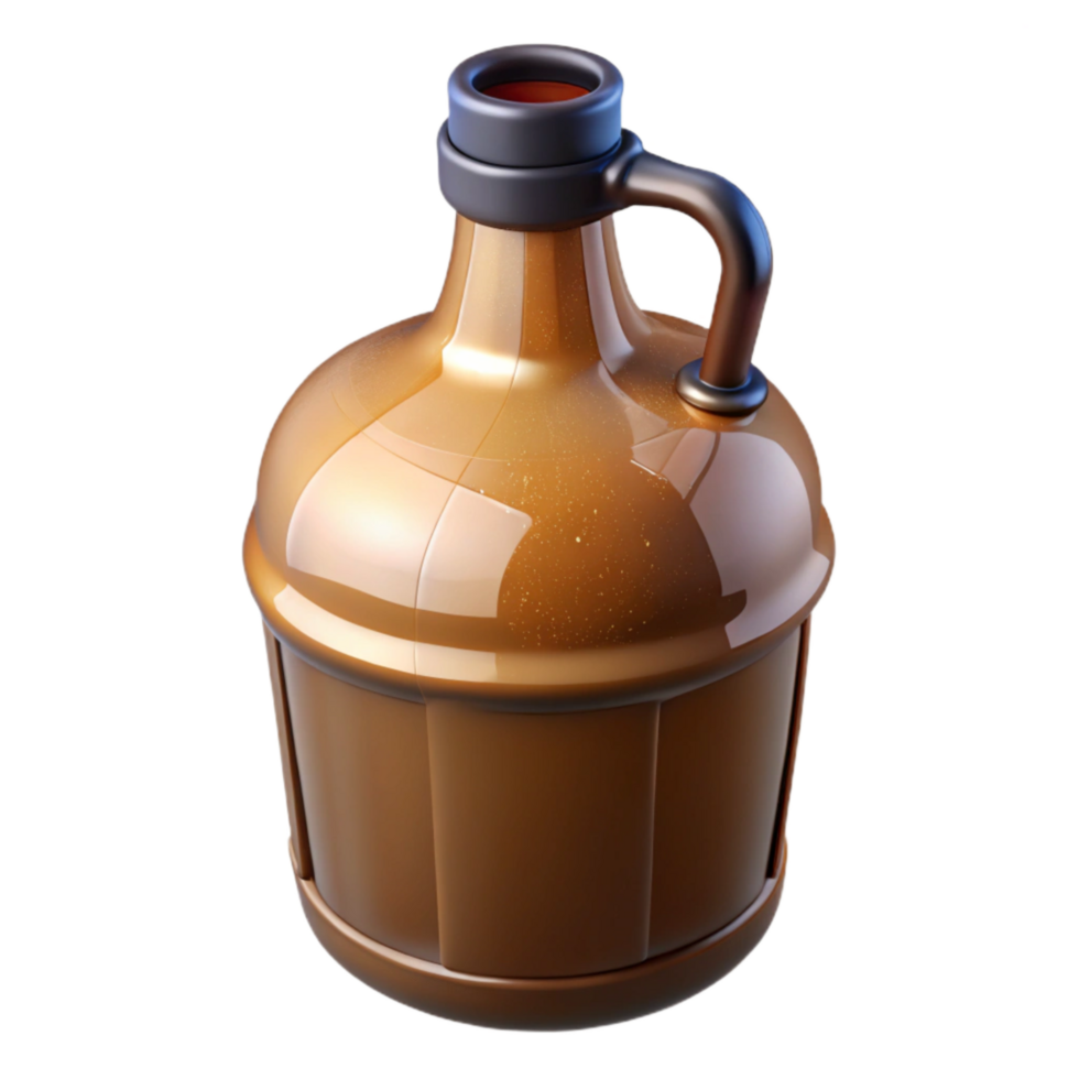 magnificent abstract Glass Growler Filled with Craft Beer Isolated png