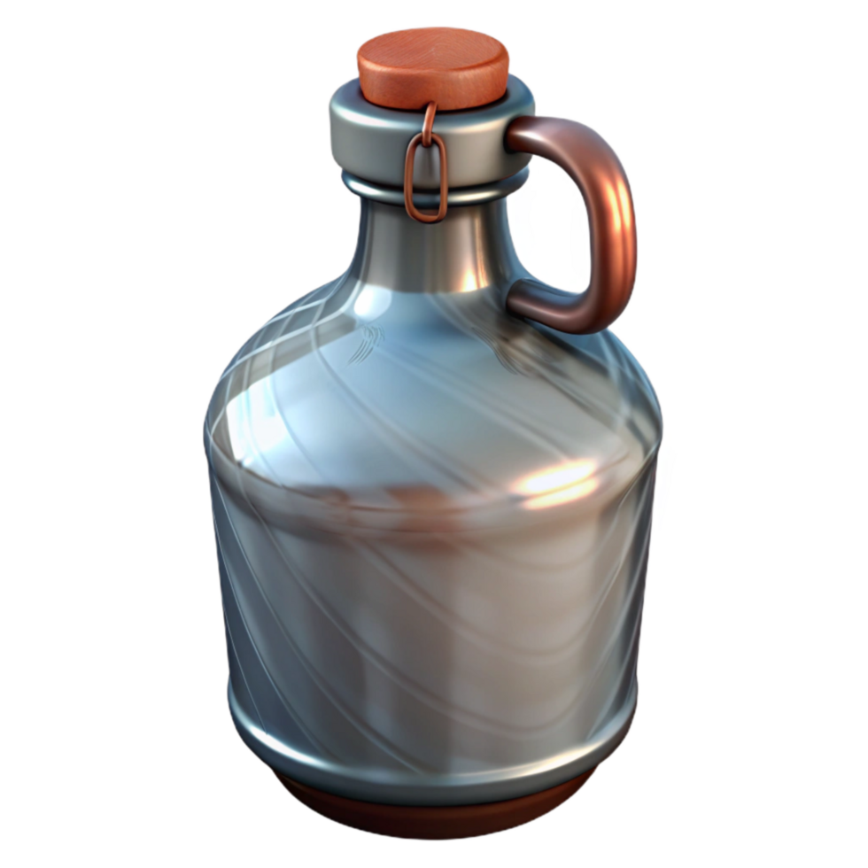 extraordinary abstract Glass Growler with Swing Top Closure Isolated authentic png