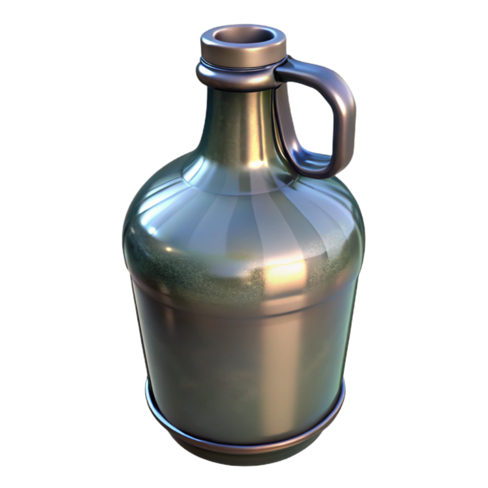 elegant rustic Glass Growler with Swing Top Closure Isolated professional png