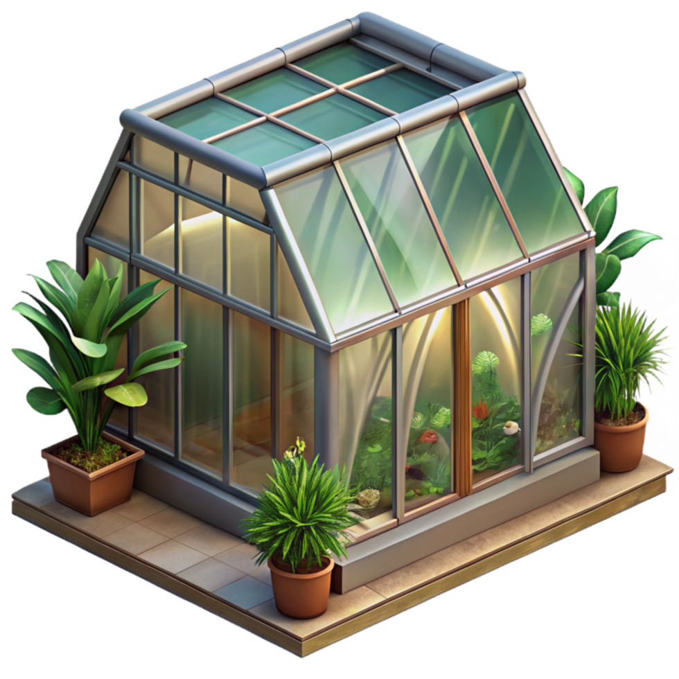 stunning traditional Glass Greenhouse in Garden Transparent authentic png