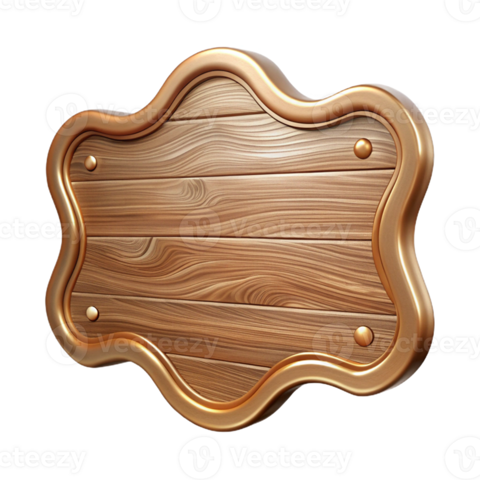 magnificent modern Wooden Nameplate with Engraved Text Transparent Background premium png