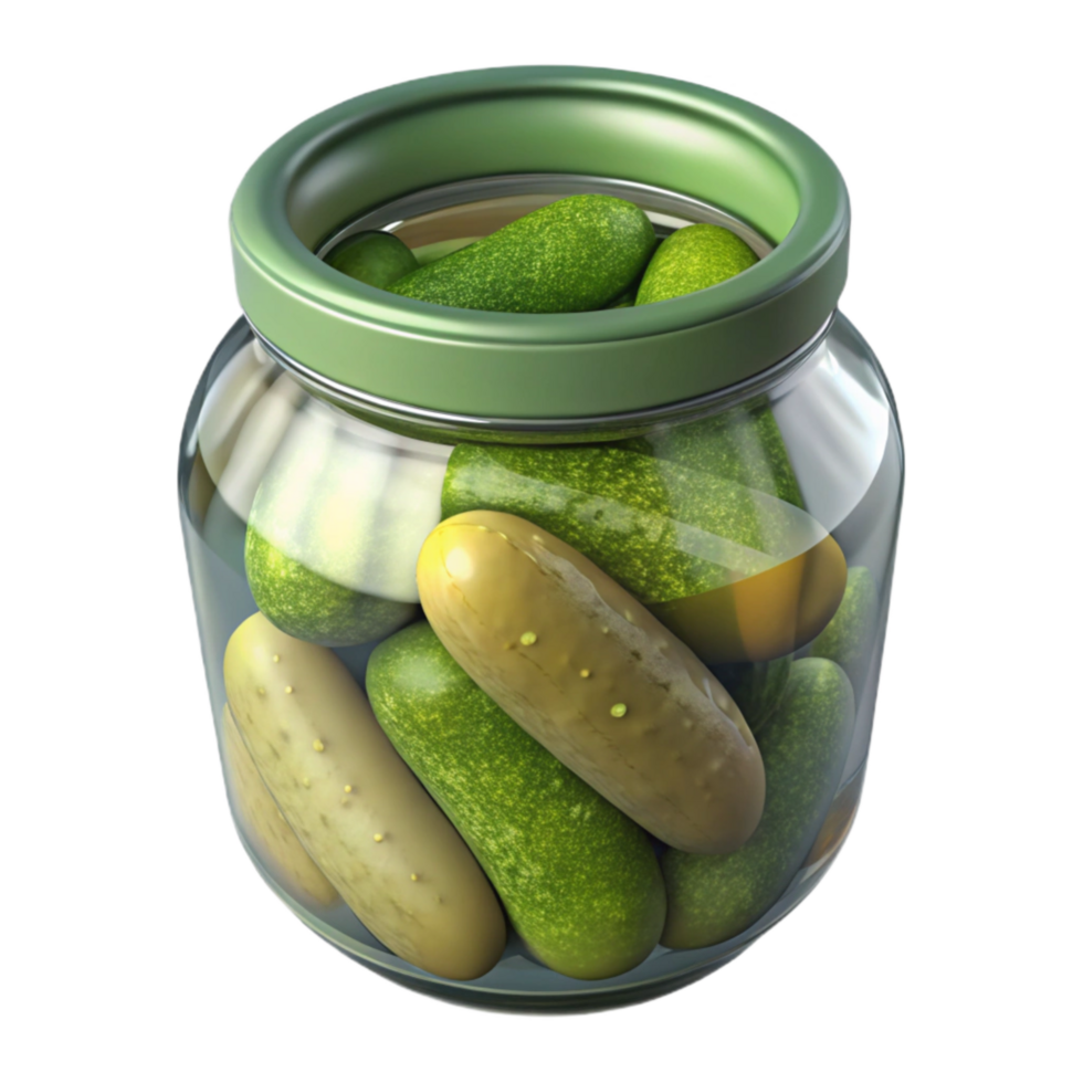 magnificent classic Glass Jar of Pickles with Dill Transparent Background original png