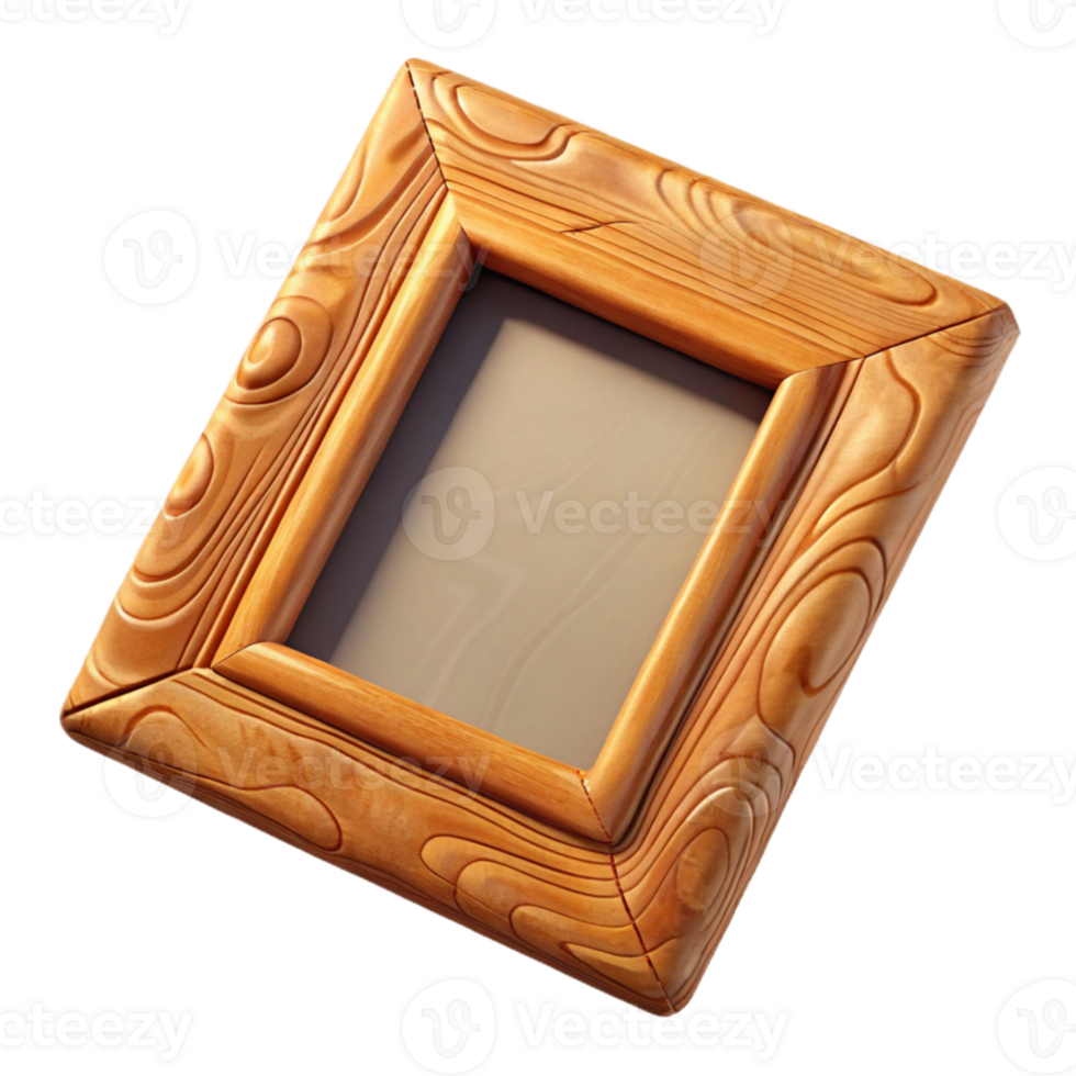 vibrant abstract Wooden Picture Frame Top View Cutout original png