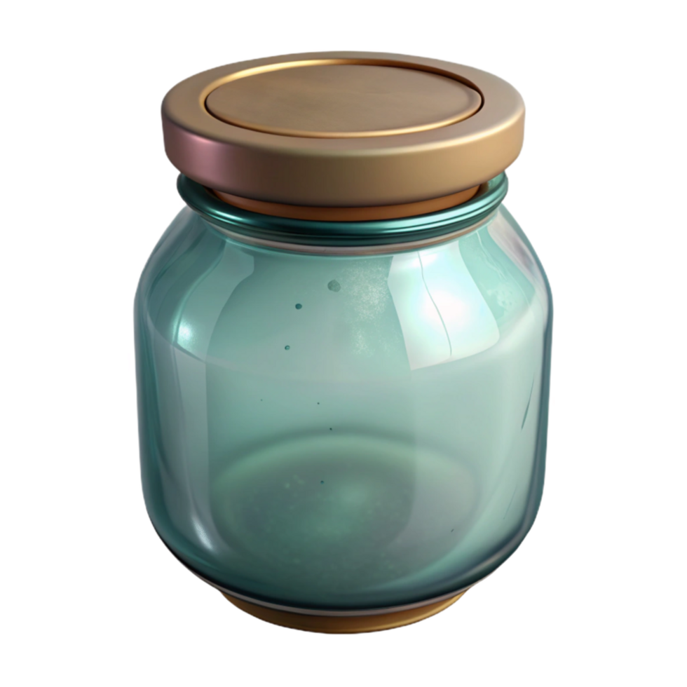 impressive modern Glass Jar with Lid Isolated premium png