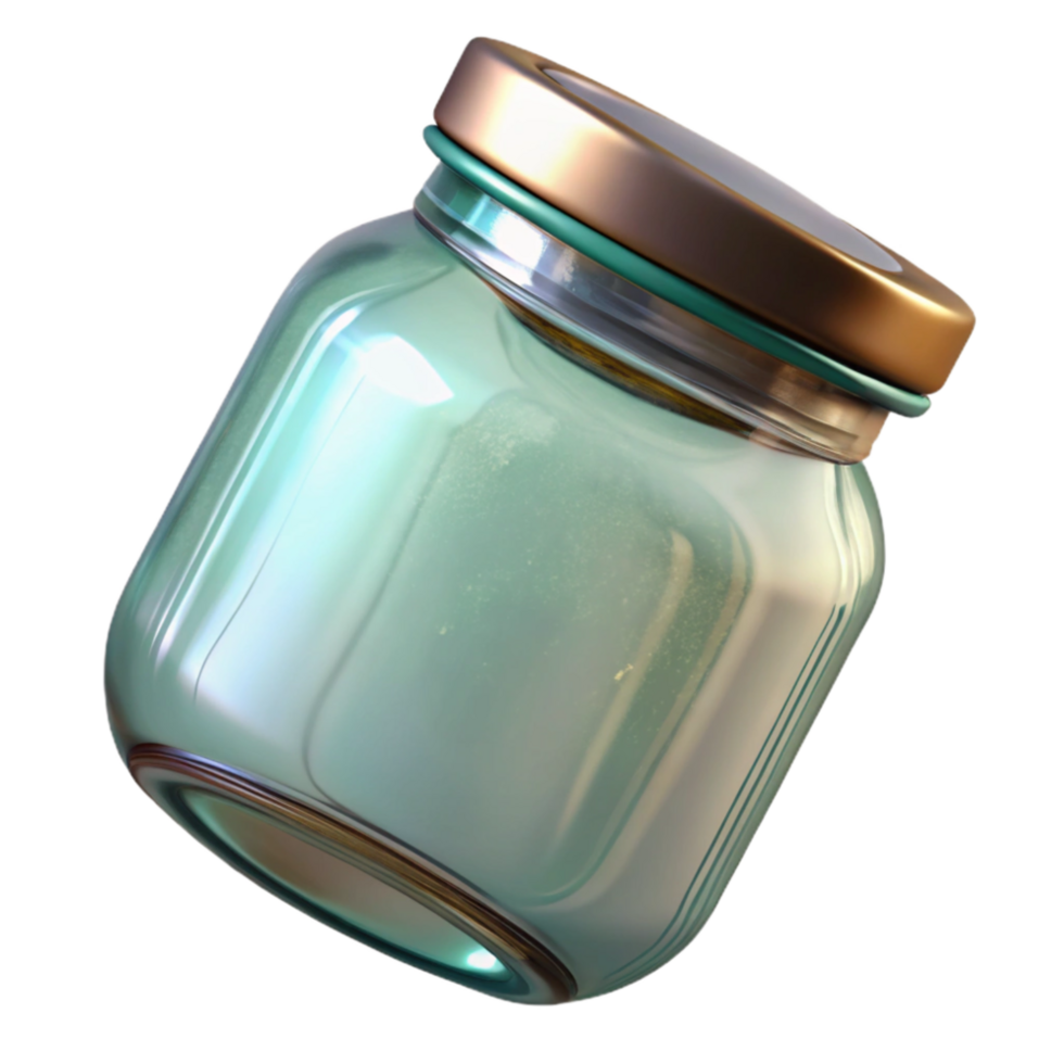 serene classic Glass Jar with Lid Isolated original png