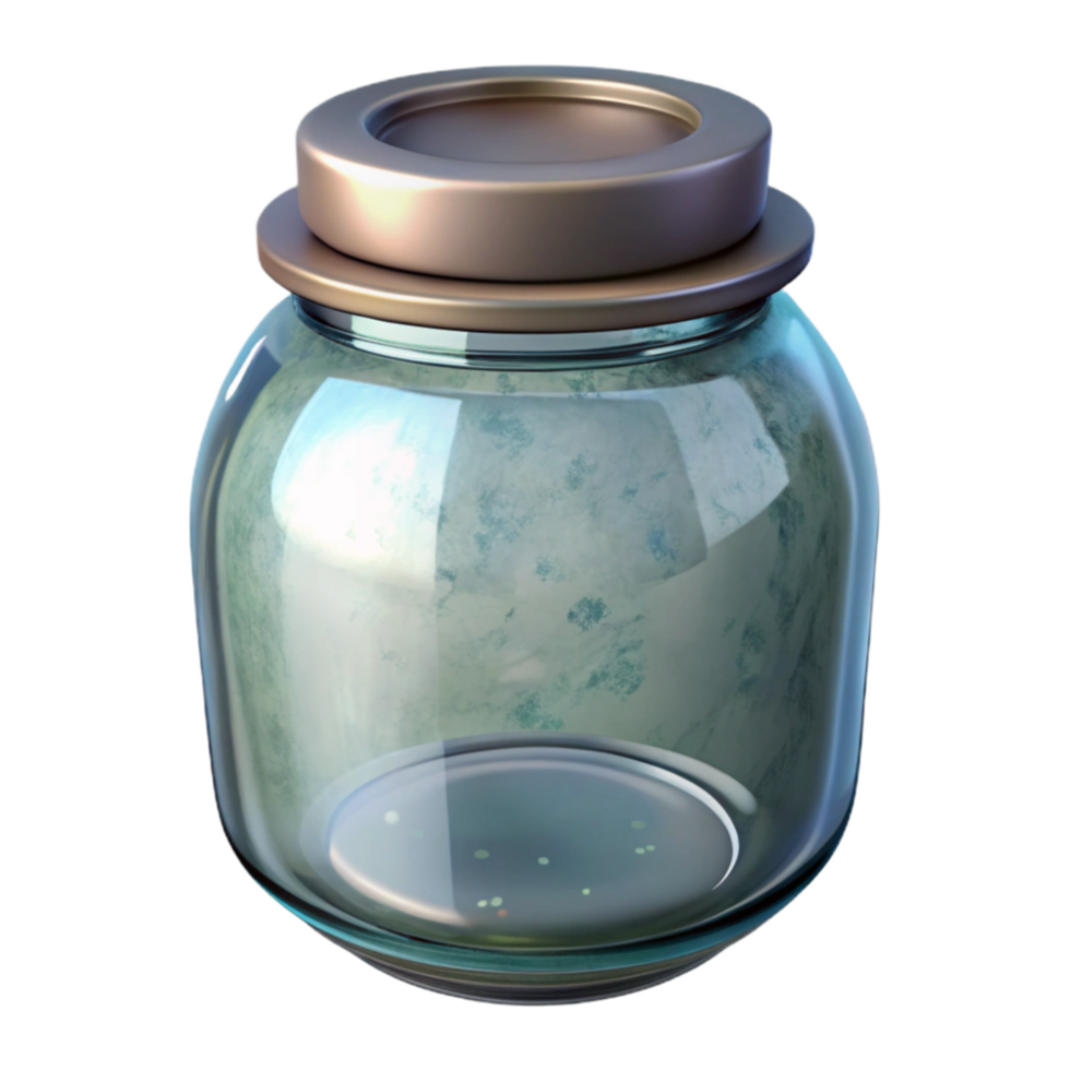 extraordinary abstract Glass Jar with Lid Isolated detailed png