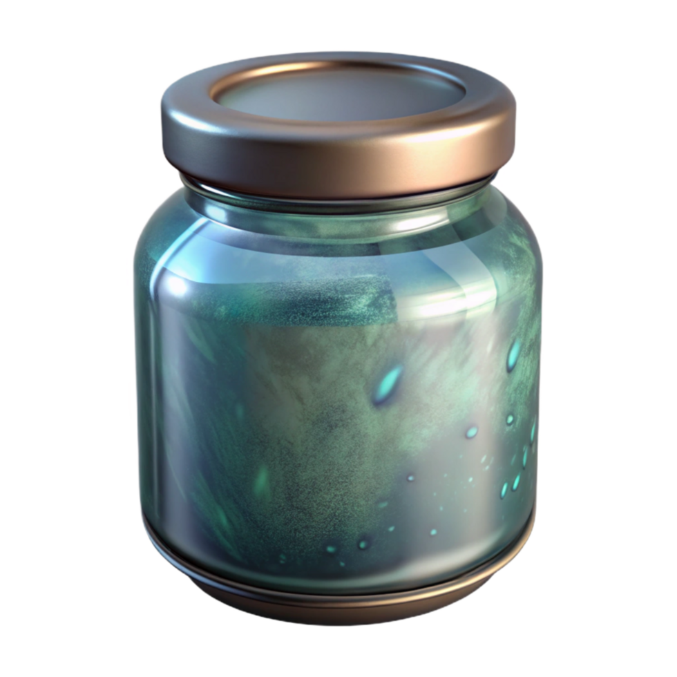 beautiful artistic Glass Jar with Lid Isolated authentic png