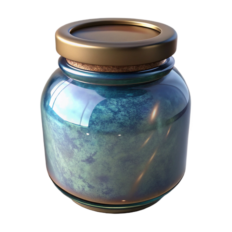 elegant contemporary Glass Jar with Lid Isolated png