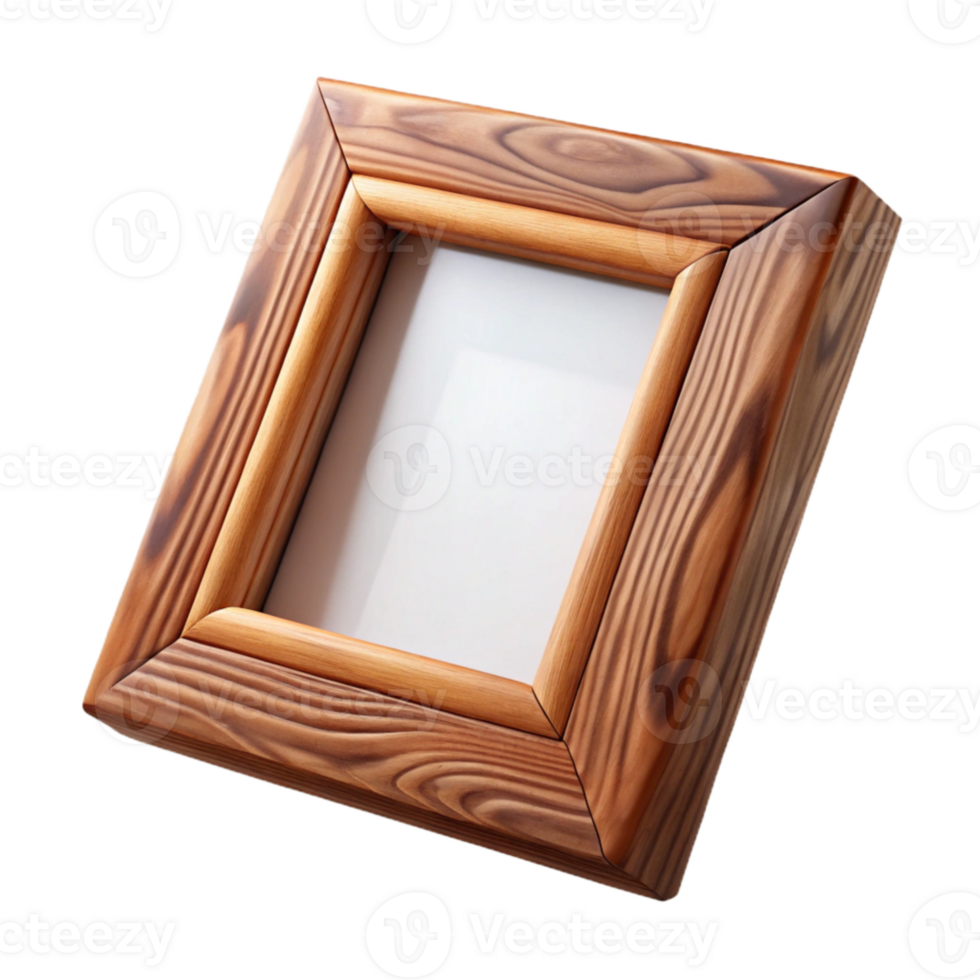 stunning rustic Wooden Picture Frame with White Mat Transparent Background premium png
