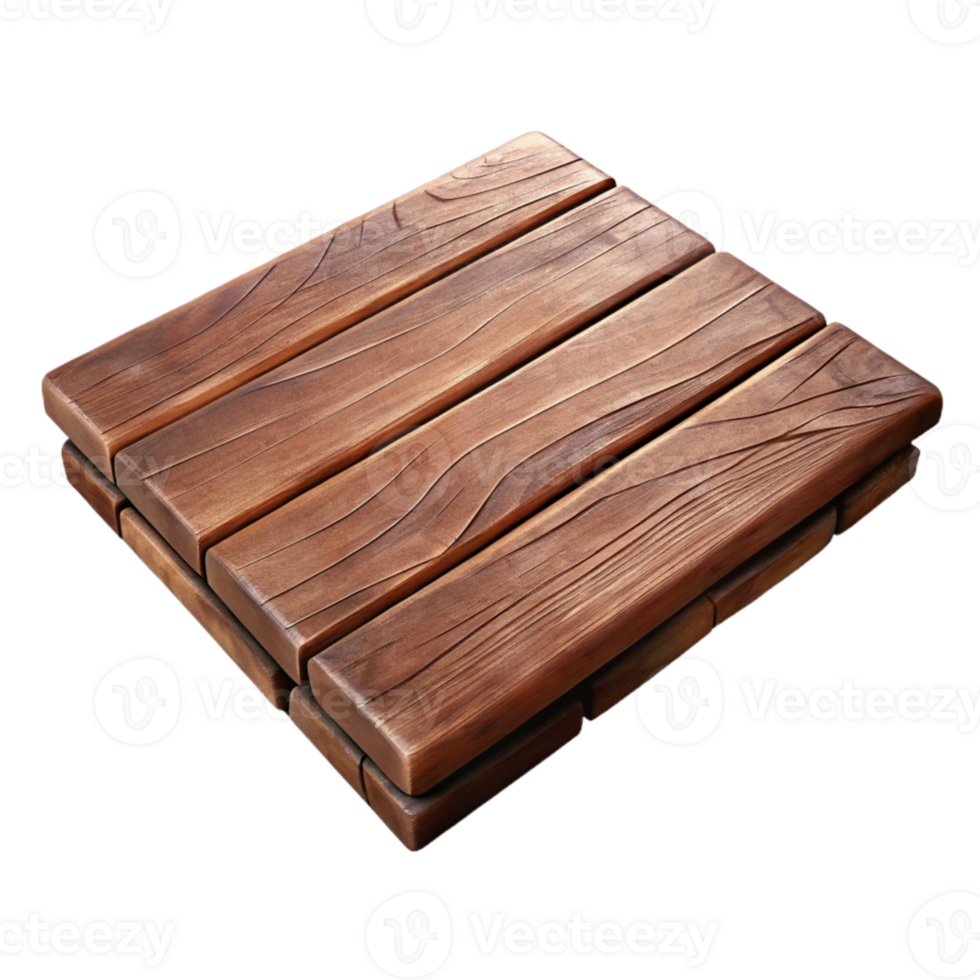 beautiful artistic Wooden Plank Textured Surface Transparent Background premium png