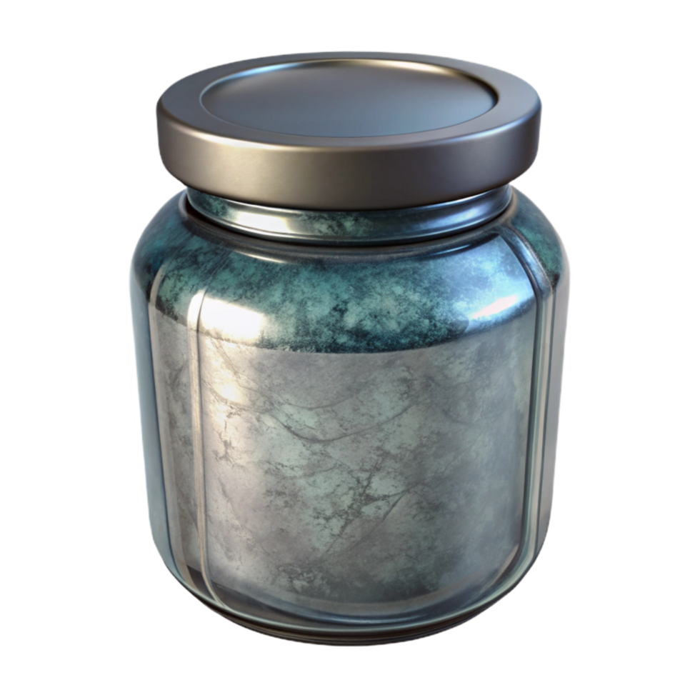 magnificent classic Glass Jar with Metal Lid Isolated Transparent Background high resolution png