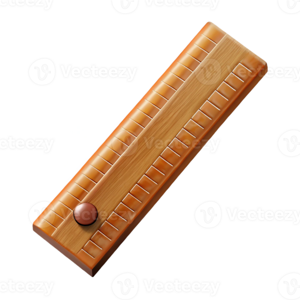 impressive artistic Wooden Ruler Top View Transparent Background original png