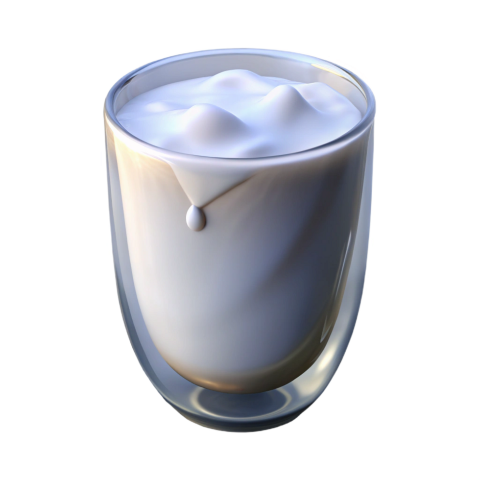 magnificent artistic Glass of Milk Isolated with White Liquid high quality png