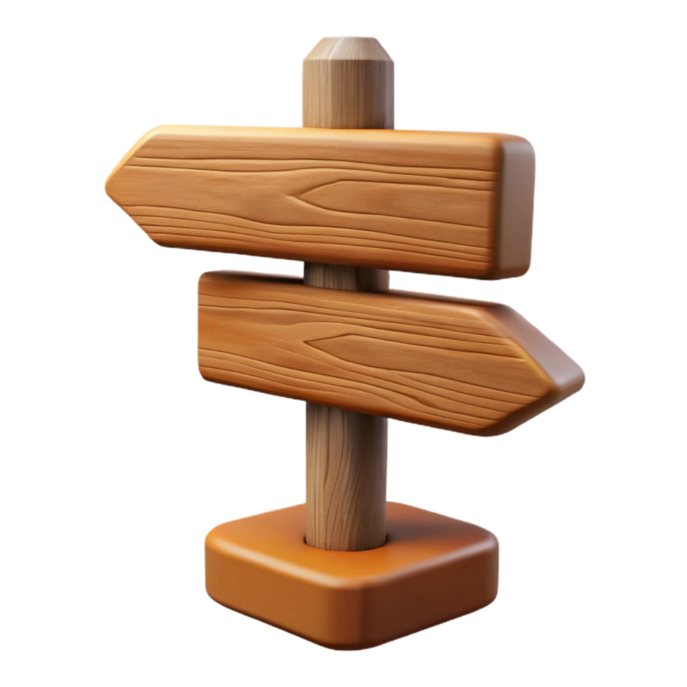 extraordinary rustic Wooden Signpost Isolated Element premium png
