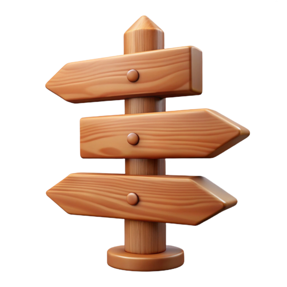 dramatic classic Wooden Signpost with Multiple Arrows Cutout exclusive png