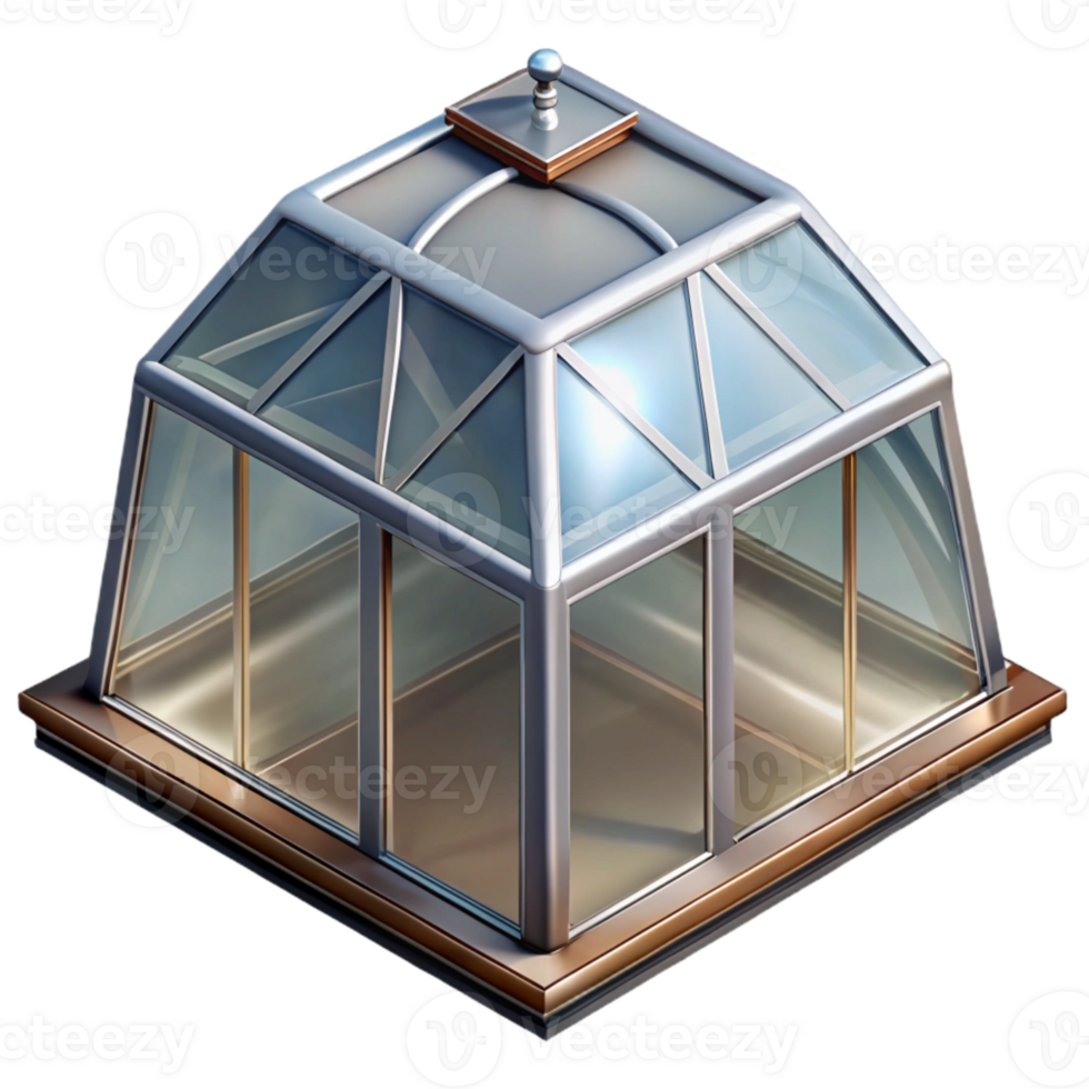 dramatic modern Glass Roof of Building Transparent authentic png