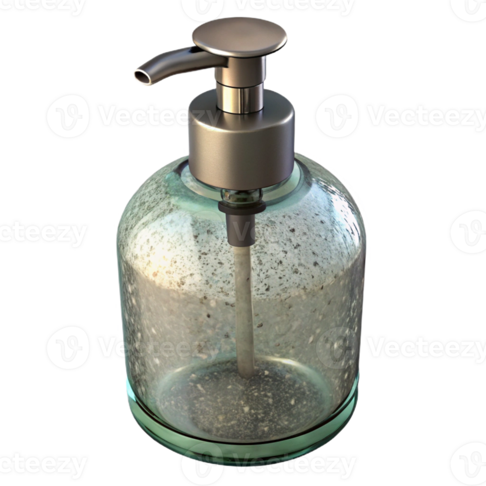 wonderful contemporary Glass Soap Dispenser Refillable Transparent Background professional png