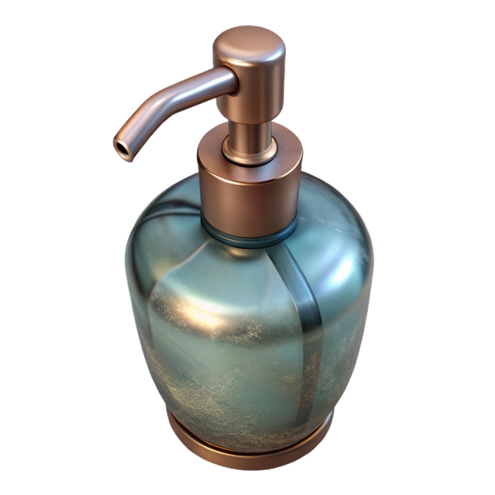 elegant minimalist Glass Soap Dispenser with Pump Isolated Cutout exclusive png