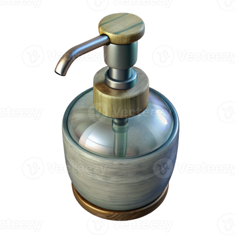 beautiful vintage Glass Soap Dispenser with Pump Isolated Cutout authentic png