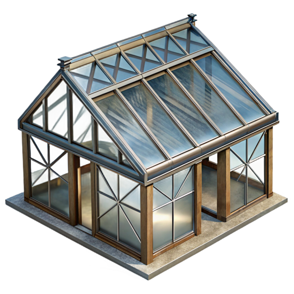 dramatic modern Glass Roof Structure Architectural Detail Isolated original png