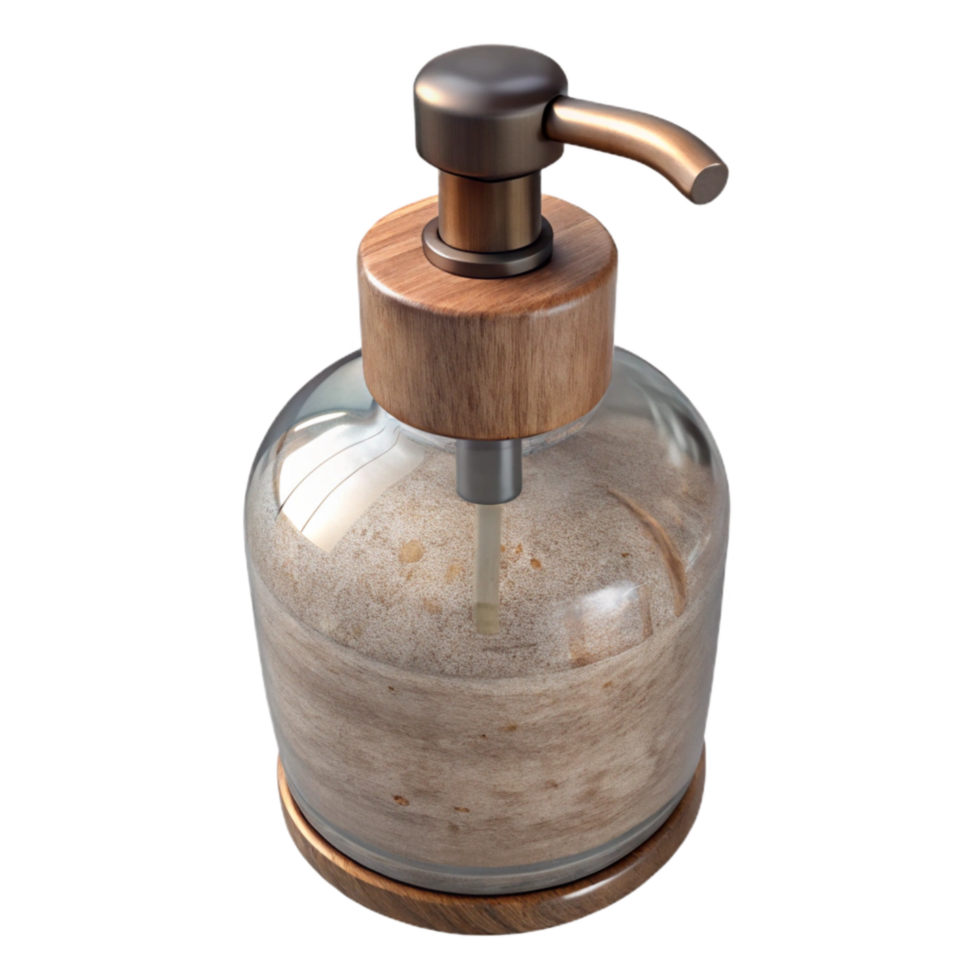 vibrant vintage Glass Soap Dispenser with Pump Isolated Cutout png
