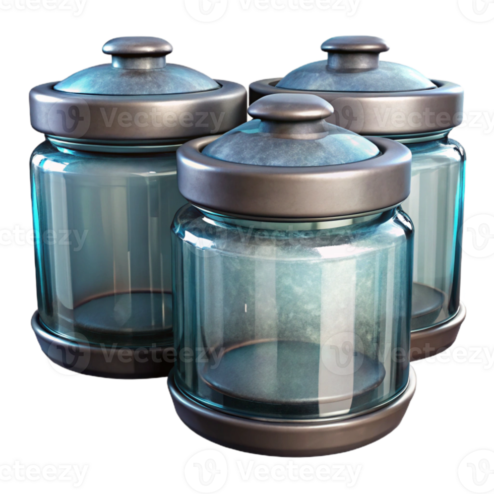 magnificent contemporary Glass Storage Container Set Transparent Background Cutout png