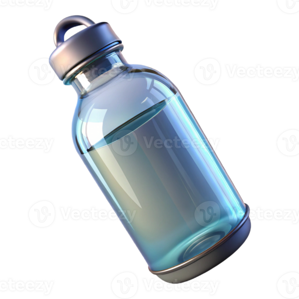 stunning rustic Glass Water Bottle Clear Liquid Isolated premium png
