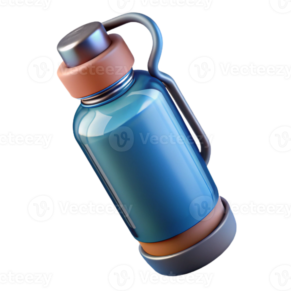impressive modern Glass Water Bottle with Bamboo Lid Transparent Background high resolution png