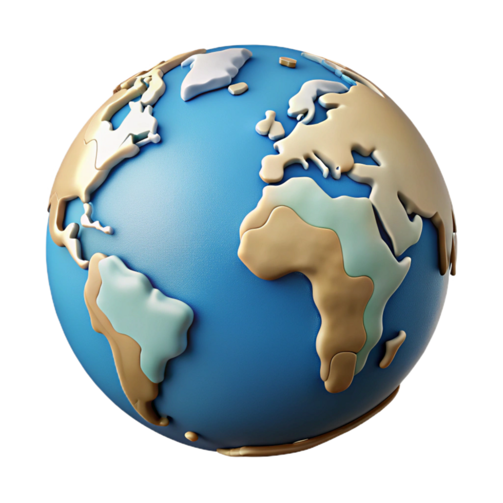 stunning abstract Global Map with Highlighted Continents Cutout Element high quality png
