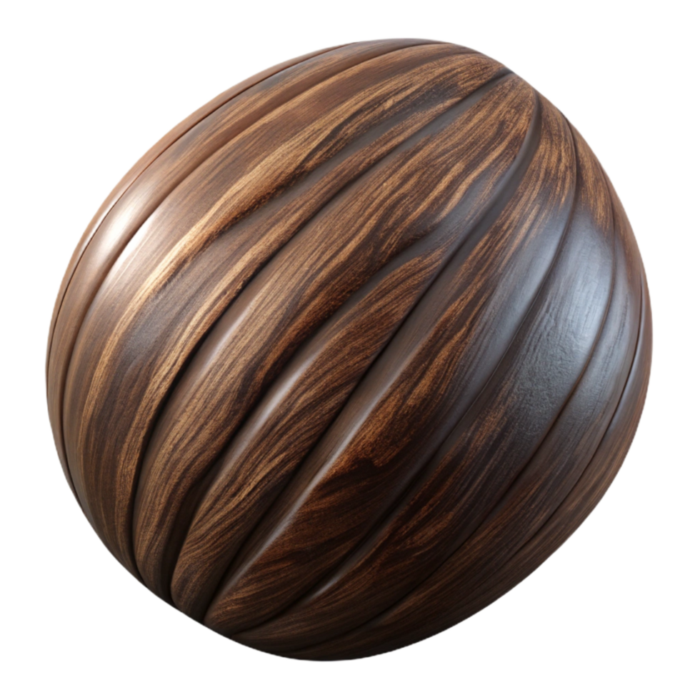 serene abstract Wood Stain Dark Walnut Isolated premium png