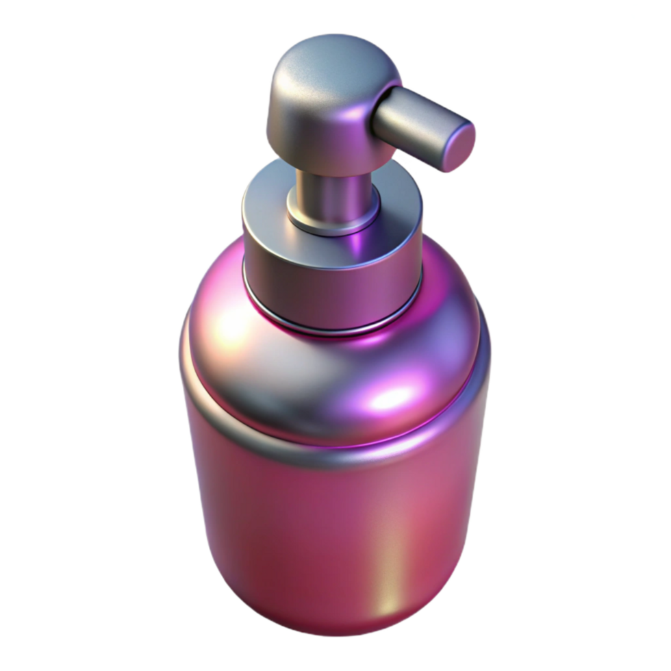serene classic Glossy Cosmetic Bottle with Pump Dispenser Isolated premium png