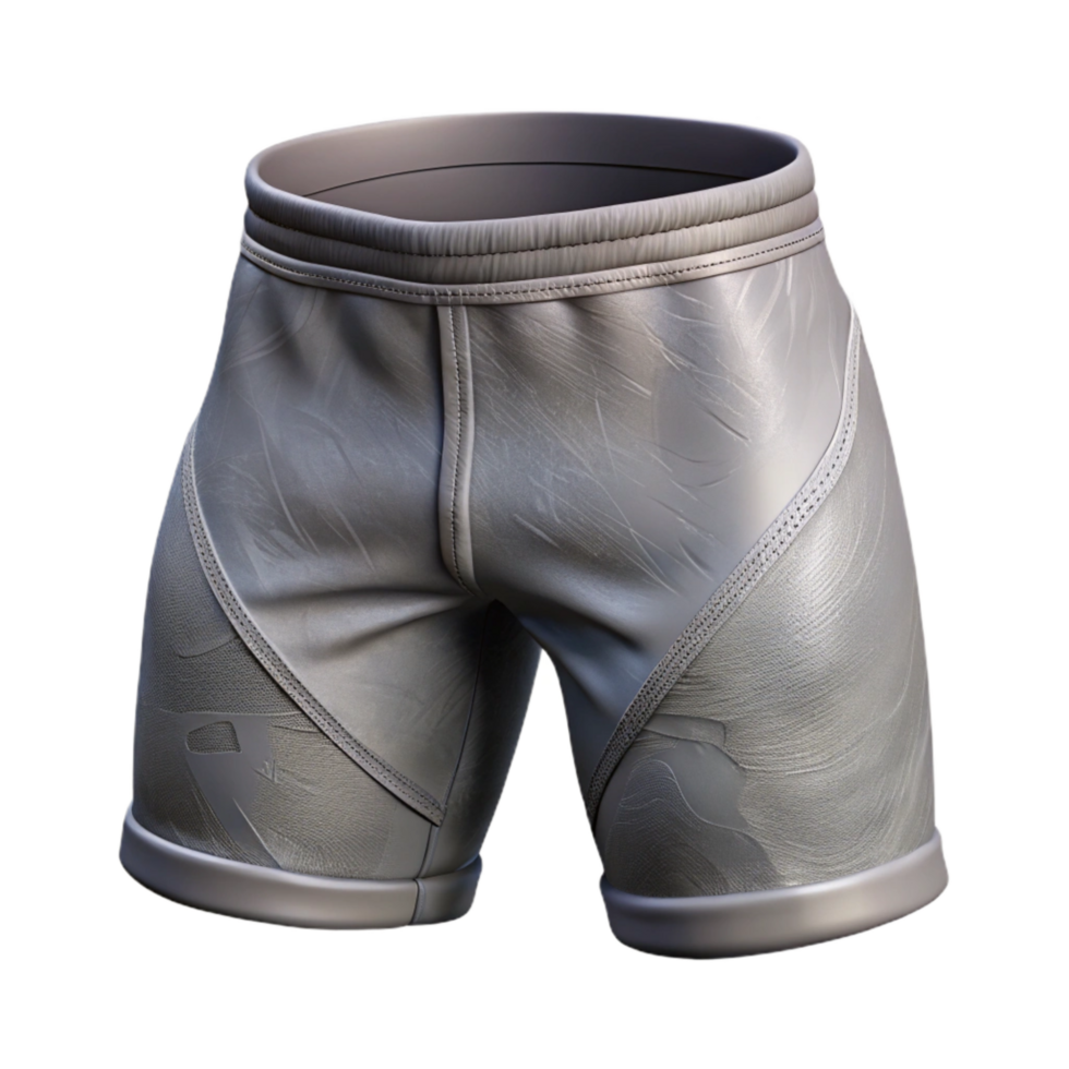 serene contemporary Workout Shorts Gray Fabric Transparent Cutout png