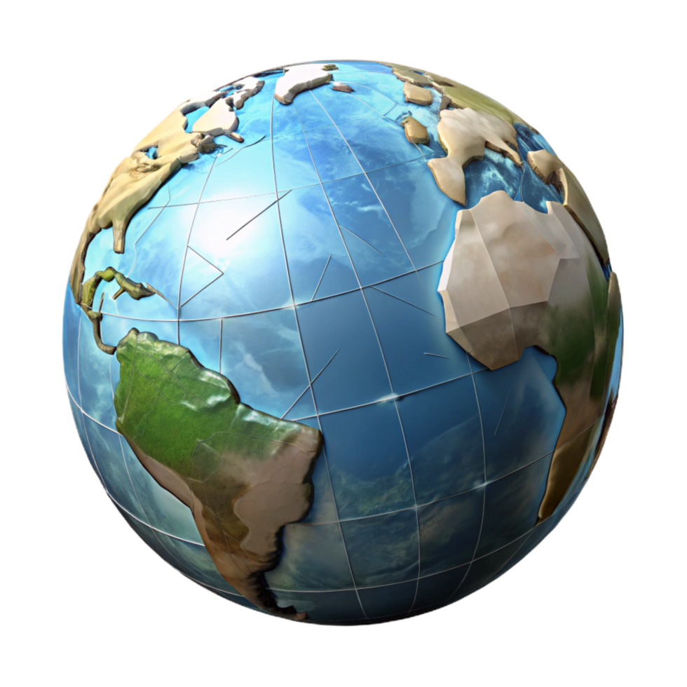 impressive modern World Globe Angled View Transparent original png
