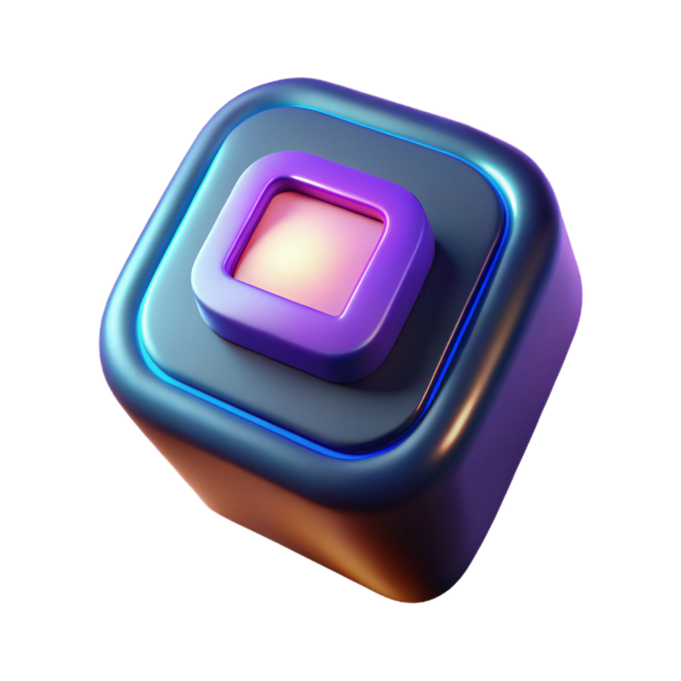 impressive vintage Glowing Vr Marker with Square Design Isolated Element high resolution png