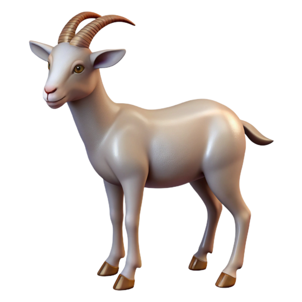 magnificent minimalist Goat Standing Side View Transparent Background professional png