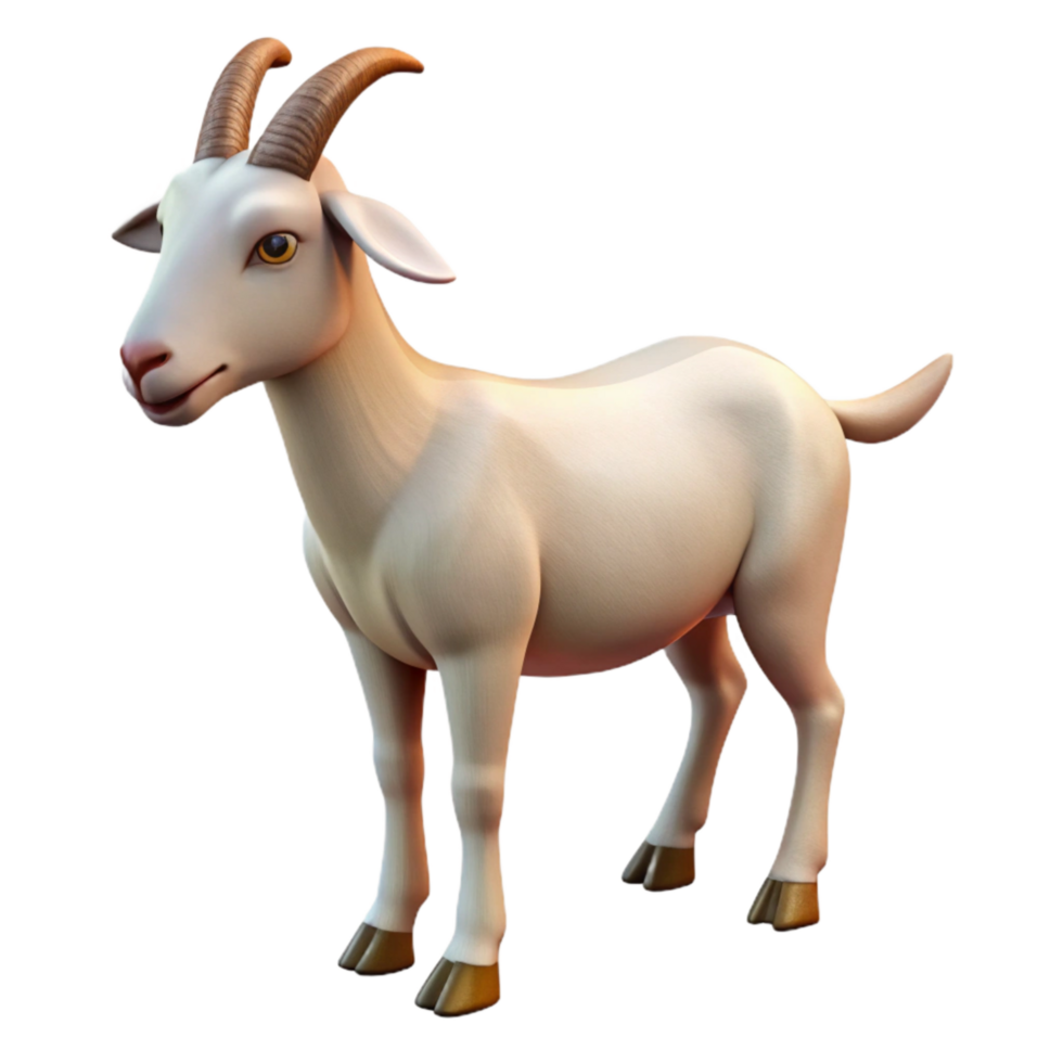 impressive creative Goat Standing Side View Transparent Background exclusive png