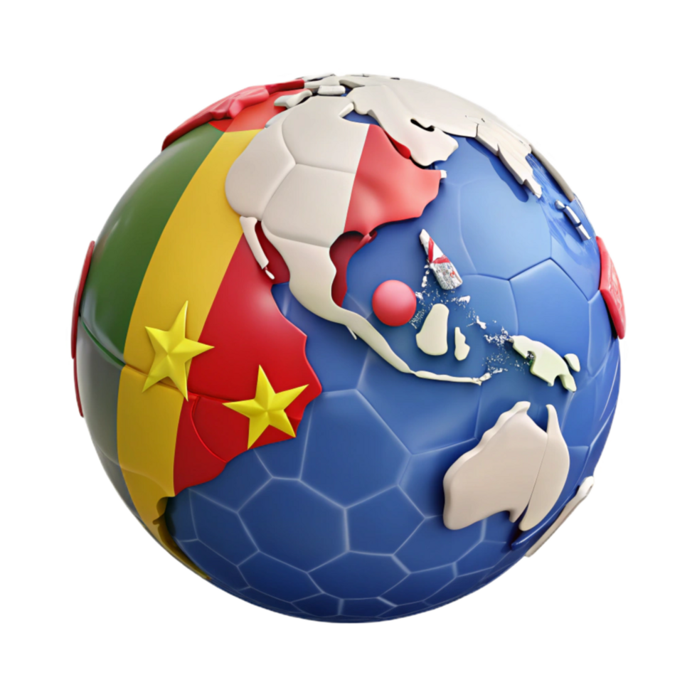 elegant abstract World Map with Flags Isolated on White premium png