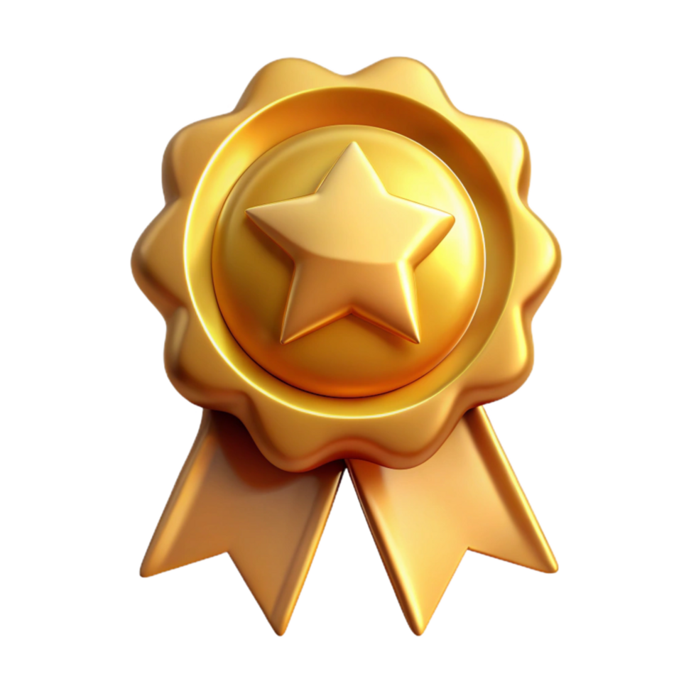 stunning rustic Gold Award Ribbon Transparent Background original png